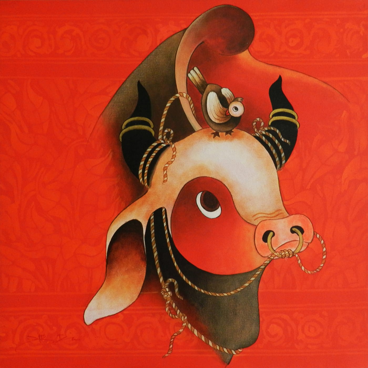 HR Das, The Rest, 24x24 inch, Acrylic on Canvas